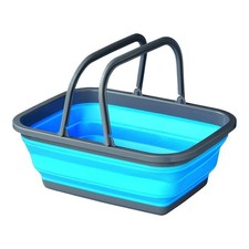 Waschschüssel faltbar Waschkorb blau Korb Schüssel Camping Outdoor Boot Haushalt
