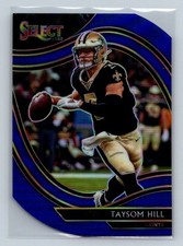 2020 Panini Select #340 Taysom Hill Blue Prizm Die Cut New Orleans Saints