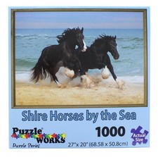 PuzzleWorks 1000 Piece Jigsaw Puzzle  Shire Horse By The Sea