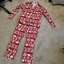   Old Navy Flannel Pajamas 2 Pc Set Mens Size Large Match the Fam  