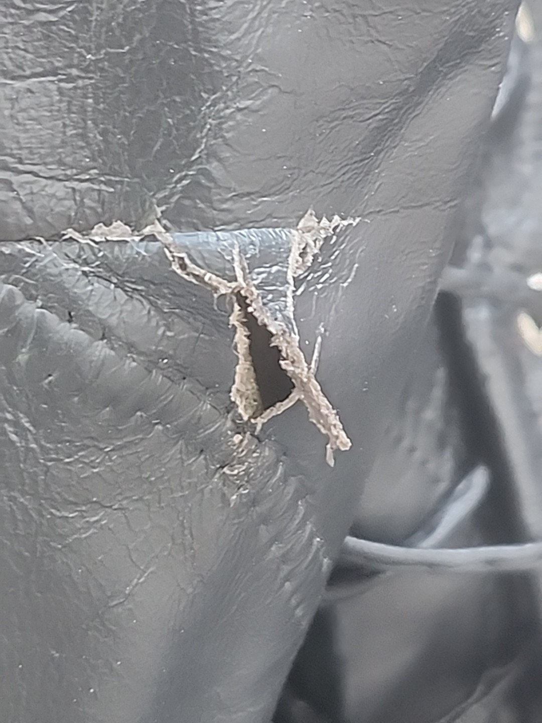 Lambskin Biker Jacket Patchwork Leather Size 2X - image 9