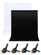 3x5FT Black White 2-in-1 Backdrop, 4 Spring C...