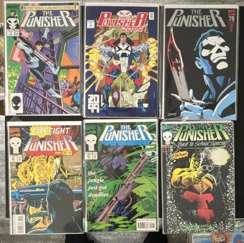 Marvel Comics Comic Book Lot The Punisher Frank Castle Issues Vintage