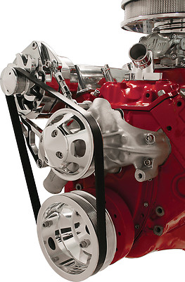 BILLET SPECIALTIES BBC SERPENTINE PULLEY KIT,POLISHED,ALTERNATOR,CRANK,WP,3210PC