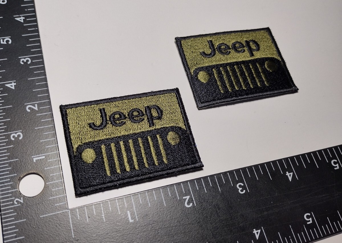 Set Of 2 Jeep Wrangler Grand Cherokee Logo Sew/Iron Quality