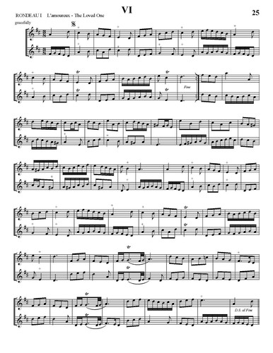 Trumpet Duets 6 Gallant Duos by Chedeville Rococo 28 pp 6 Dance Suites NEW - Picture 7 of 8