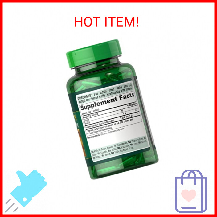 Puritan's Pride Pumpkin Seed Oil, Supports Prostate and Urinary Health White 100 74312102219 eBay