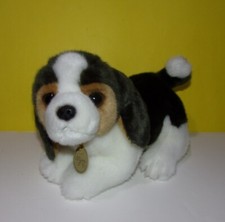 Beagle Miyoni Tots By Aurora Plush Soft White  Brown Dog Stuffed Animal Pup 10"