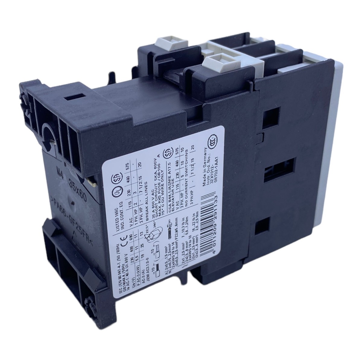 Siemens SIRIUS Leistungsschütz 11 kW / 400 V 3-polig AC 230 V 3RT2026