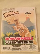 Woodshop 3D wood puzzle dinosaur T Rex wooden 29 pieces crafts build play