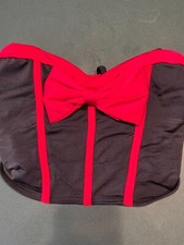 Two Piece Dance Costume Red Top with Black Shorts with Tutu Kelle Medium Adult