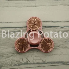 Penny Fidget Spinner Tri Spinner Gyro Figet Desk Toy Focus EDC ADHD ☆USA☆ PINK