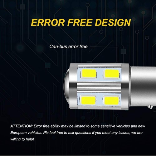 1157 LED Bulb For Turn Signal Brake Tail Light Side Marker Bulb 6000K White 2pcs - Imagen 3 de 8