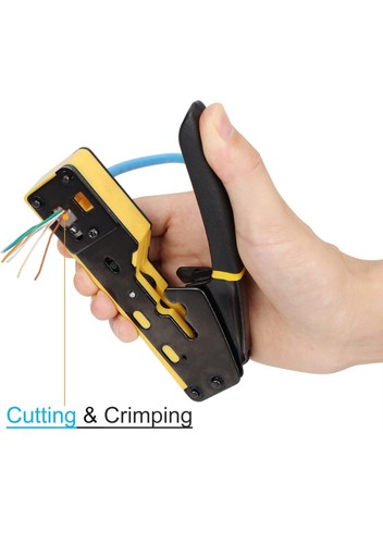 Ethernet Crimp Tool Kit - Cat5/Cat6/Cat7 Network Crimper with Cable Tester, Mini - Picture 18 of 23