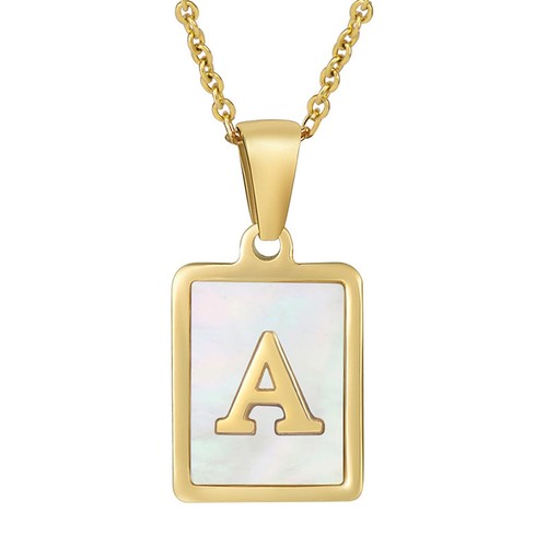 Initial Necklace for Women,18K Gold Plated Stainless Steel Letter Necklace Perso