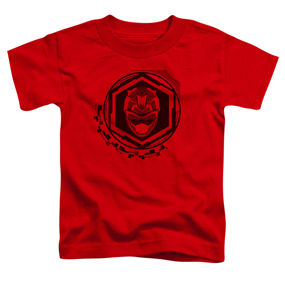 Power Rangers Toddler T-Shirt Red Ranger Helmet Red Tee, 3T
