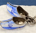 Vintage .835 Dutch Silver and Enameled Pair of Clogs Charm! — photo 5