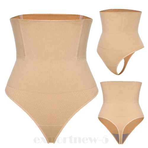 Women's Tummy Control Body Shaper High-Waist Trainer Thong Panty Boned Shapewear - Picture 18 of 33