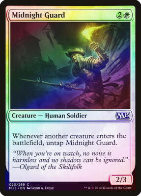 Midnight Guard FOIL Magic 2015 / M15 HEAVILY PLD White Common MTG CARD  ABUGames | eBay