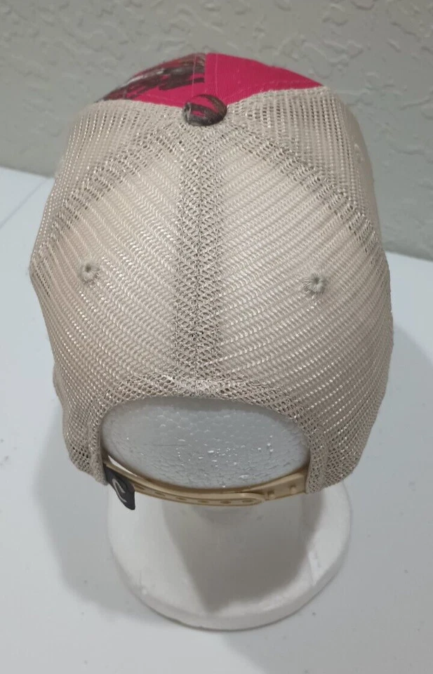 Clemson Tigers Top of The World Snapback Trucker Hat Cap Adult Pink & Beige Mesh - Image 4 of 4