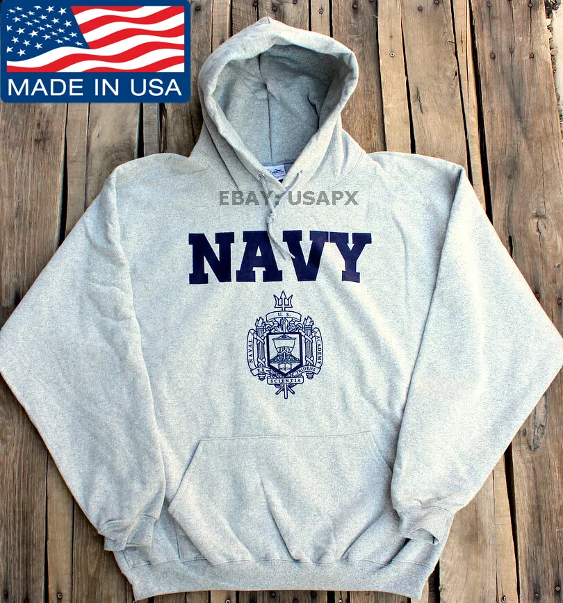 US NAVY NAVAL ACADEMY HOODIE HOODED sweatshirt reverse weave us usn ww2  vintage | eBay | Sweatshirts