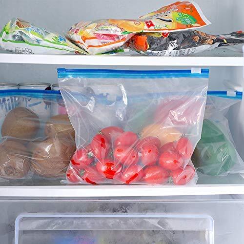Ziplock Lebensmittelaufbewahrung Wiederverwendbare Tasche Sicher für Gefrierschrank & Kühlschrank 10er Pack - Bild 9 von 20