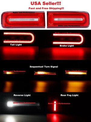 RED LENS LED TAIL LIGHTS  LAMPS for 2019 - 2024 MERCEDES G-CLASS G550 G63 AMG
