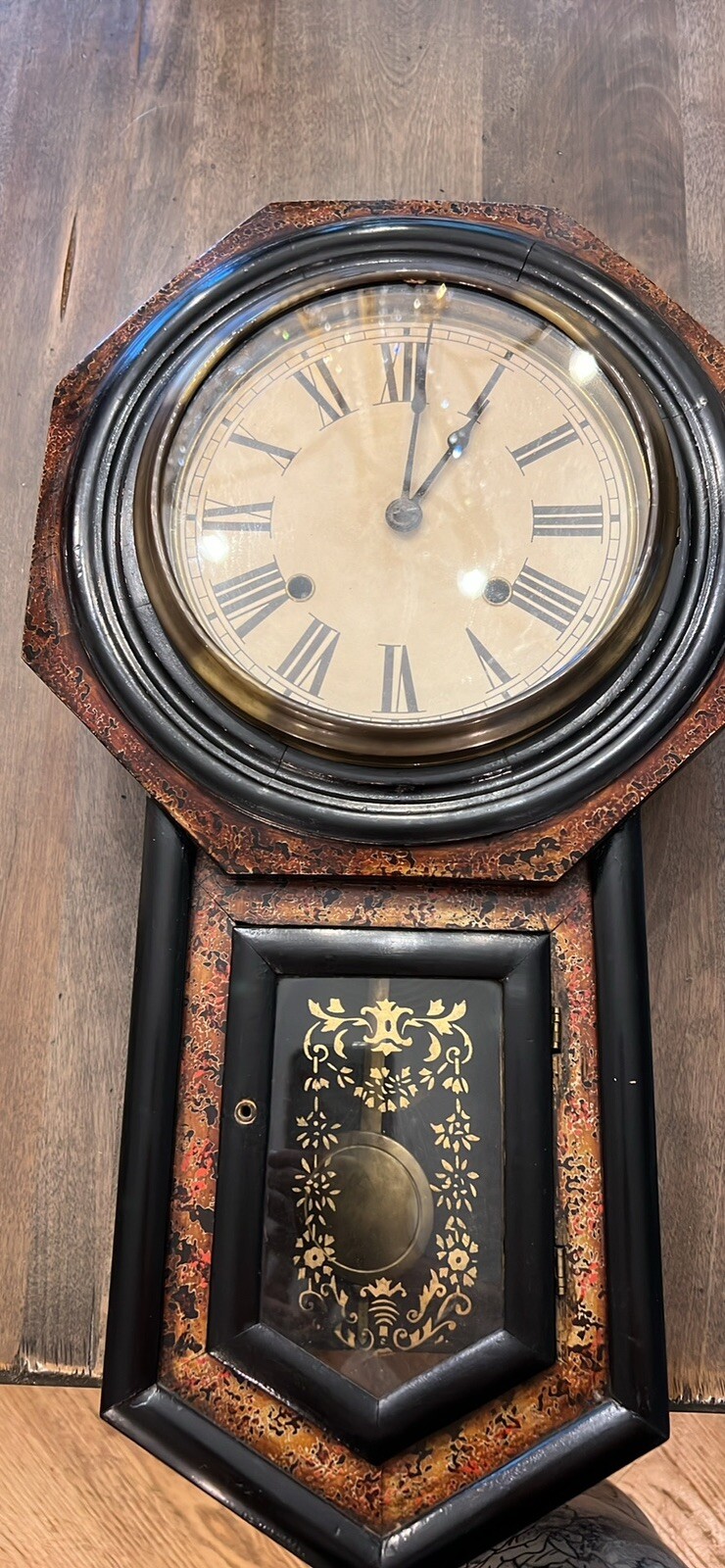 Antique Clock Circa 1900 School House Regulator | eBay
