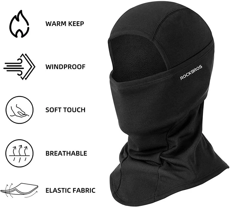 ROCKBROS Sturmhaube Fahrrad/Motorrad Balaclava Herbst Winter für Outdoorsports - Bild 3 von 4