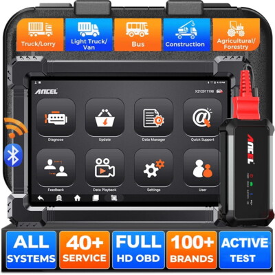2026 ANCEL LKW Trucks Profi Diagnosegerät Alle System OBD2 Scanner Für Iveco MAN
