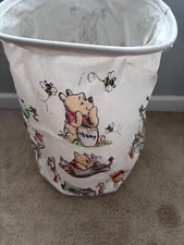 Winnie the Pooh nursery storage round Barrel shaped Collapsible 17" tall NEW