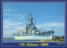 Vintage Postcard USS Alabama-BB60 Battleship Park Mobile AL  WWII  EP8011