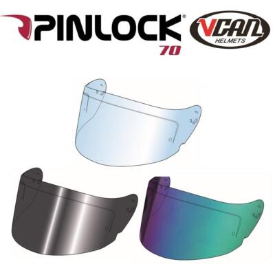 Vcan H151 Motorcycle Helmet Visor Anti-Fog Pinlock Ready Clear Dark Iridium