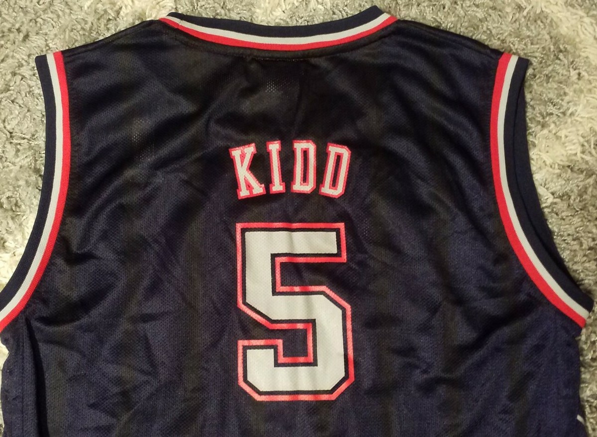希少品 Reebok NBA NETS 5 KIDD Jersey Kids L Reebok Jason Kidd New Jersey Nets #5 NBA Basketball Jersey