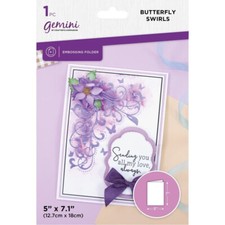 Gemini By Crafters Companion- EMBOSSING FOLDER - BUTTERFLY SWIRLS
