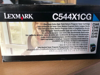 Original Lexmark Toner C544X1CG blau cyan für C544 X544 C546 X546 X548