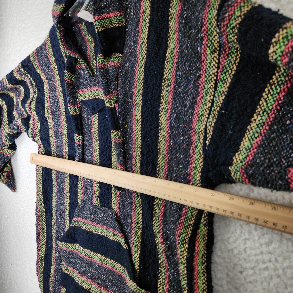 ジャケット・アウター 70s Mexican rug hoodie jacket Original VINTAGE 70s 80s MEXICAN BLANKET HOODIE RUG JACKET