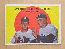 1959 Topps - #383 Don Larsen, Casey Stengel Words of Wisdom