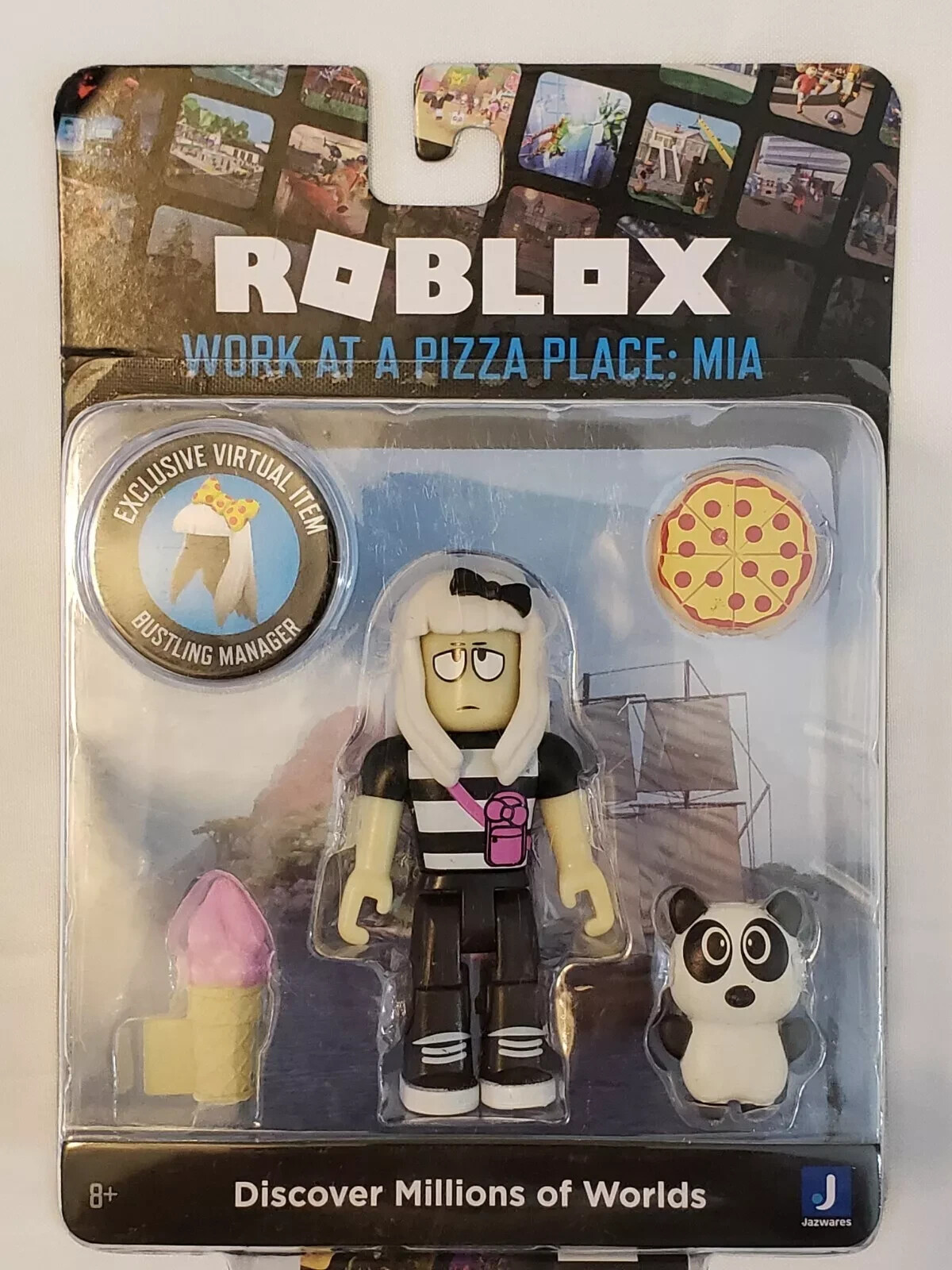 ROBLOX Collection Work At a Pizza Place: Mia Figure w/ Exclusive Virtual Item