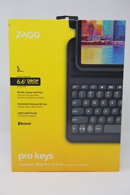 ZAGG Pro Keys Wireless Keyboard w/ Detachable Case for Apple iPad Pro 11'' - Open