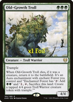 MTG Foil Kaldheim KHM Old-Growth Troll MINT