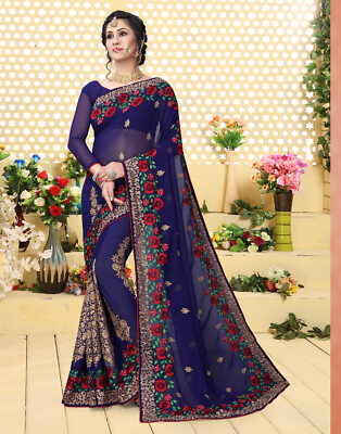georgette party saree