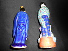 A Pair of Chinese Antiques Porcelain Famille Rose Figures of Girl and Chinese M — photo 4