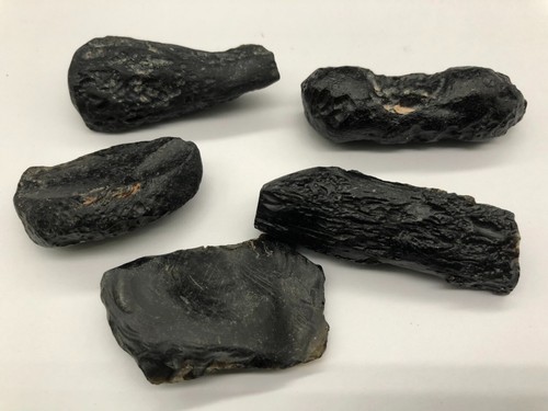 (81.83g) Indochinite Tektite Black Natural Meteorite 5pc Original Unique #S158 - 第 3/8 張圖片