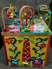 my busy world wooden activity cube