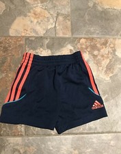 Adidas Toddler Boys Girls Shorts Navy Blue Orange 6 Months EUC