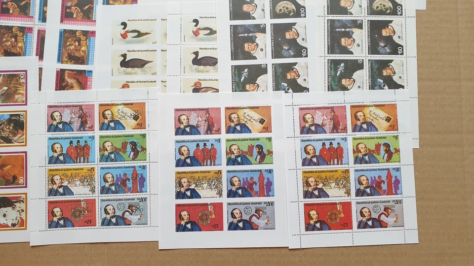 Equatorial Guinea Selection of 19 Never Used Stamp Sheets #5955 - Image 4 of 4