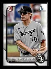 2022 Bowman Draft Paper Jonathan Cannon Chicago White Sox #BD-180 5 Card Lot