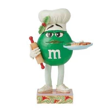 Jim Shore M&M'S GREEN CHARACTER WITH COOKIES-BAKED BY GREEN 6015680