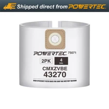 POWERTEC 75071 Fine Dust Collection Bags for 4 Gallon Shop Vacuums